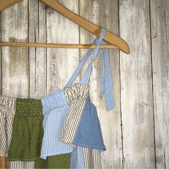 LC Lauren Conrad Vertical Stripe Tie Shoulder Tank - Picture 2 of 4